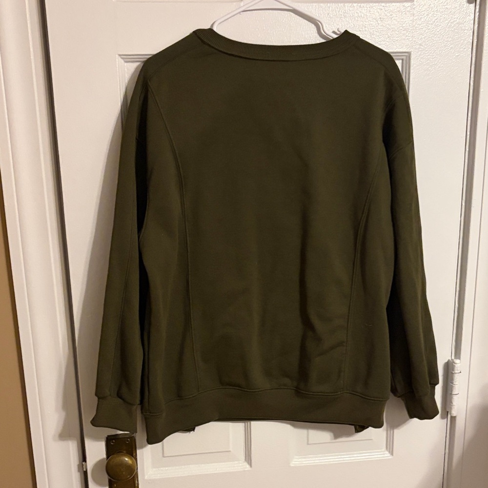 Zeagoo Dark Olive Pullover - Picture 4 of 4